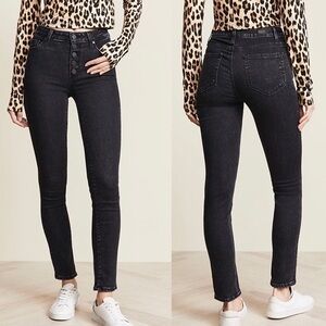 Paige High Rise Skinny Black Jeans